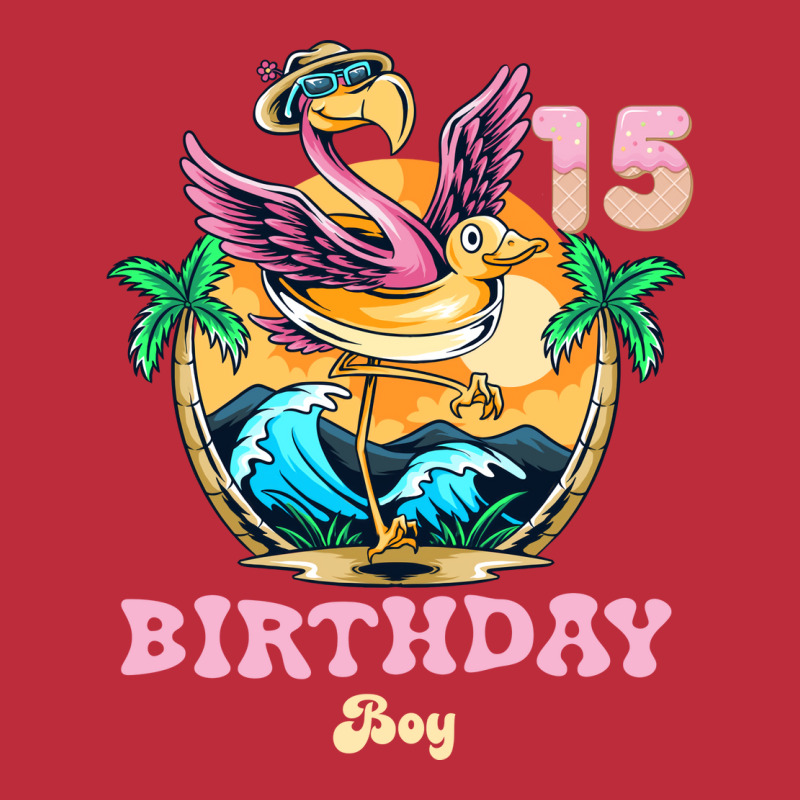 Cute Flamingo 15th Birthday Boy Vintage Pocket T-shirt | Artistshot