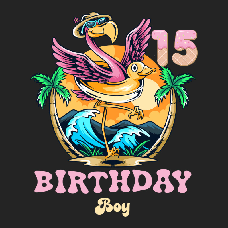 Cute Flamingo 15th Birthday Boy Vintage 3/4 Sleeve Shirt | Artistshot