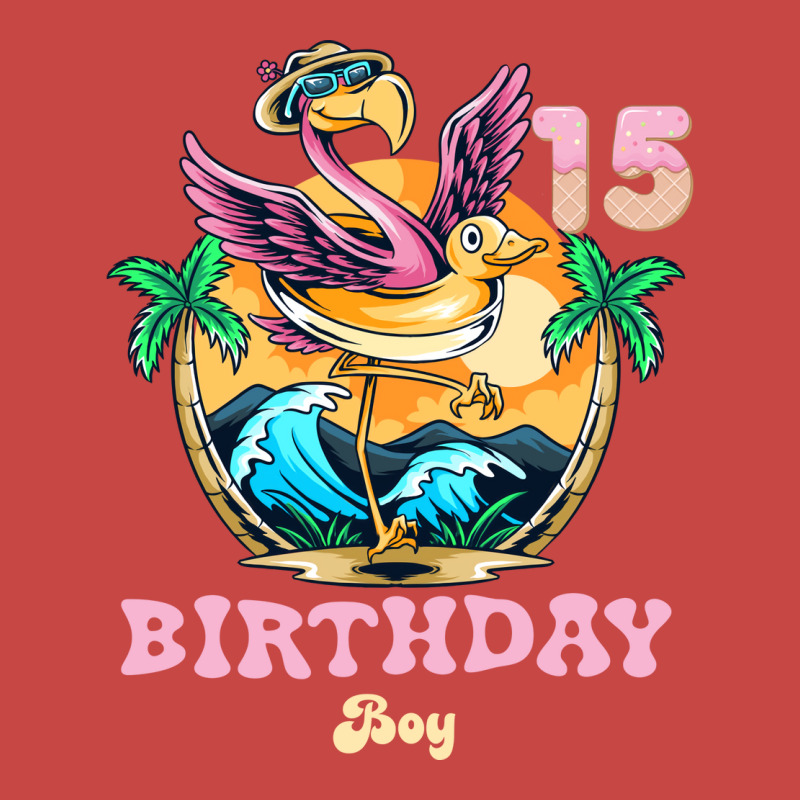 Cute Flamingo 15th Birthday Boy Vintage Zipper Hoodie | Artistshot