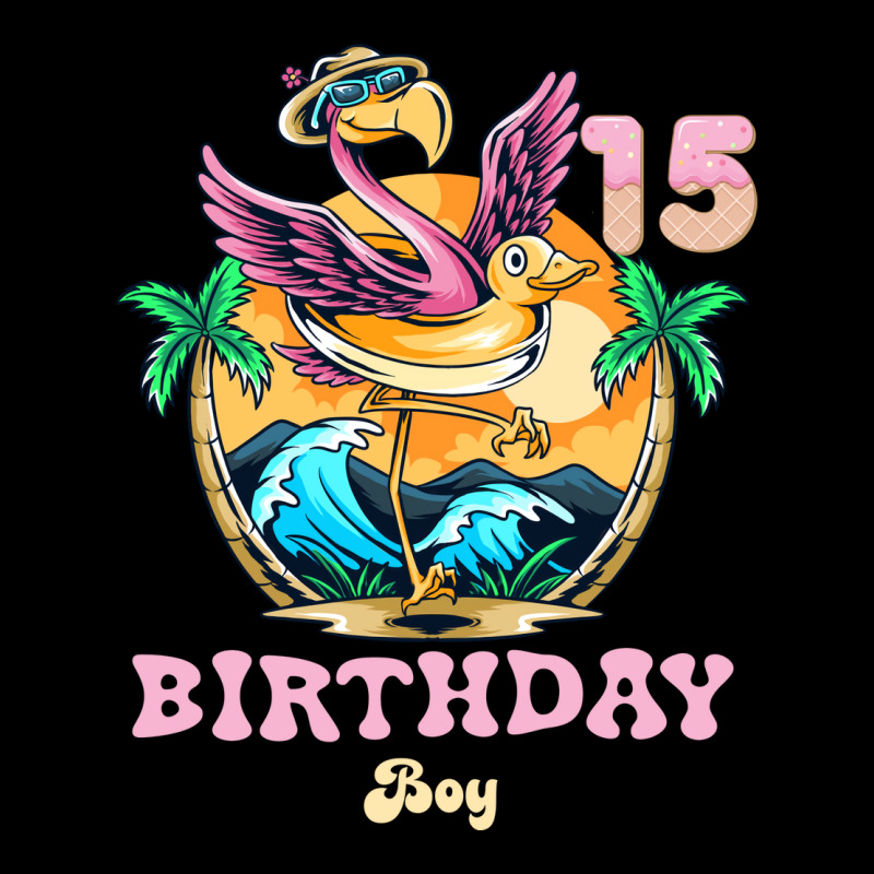 Cute Flamingo 15th Birthday Boy Vintage Lightweight Hoodie | Artistshot