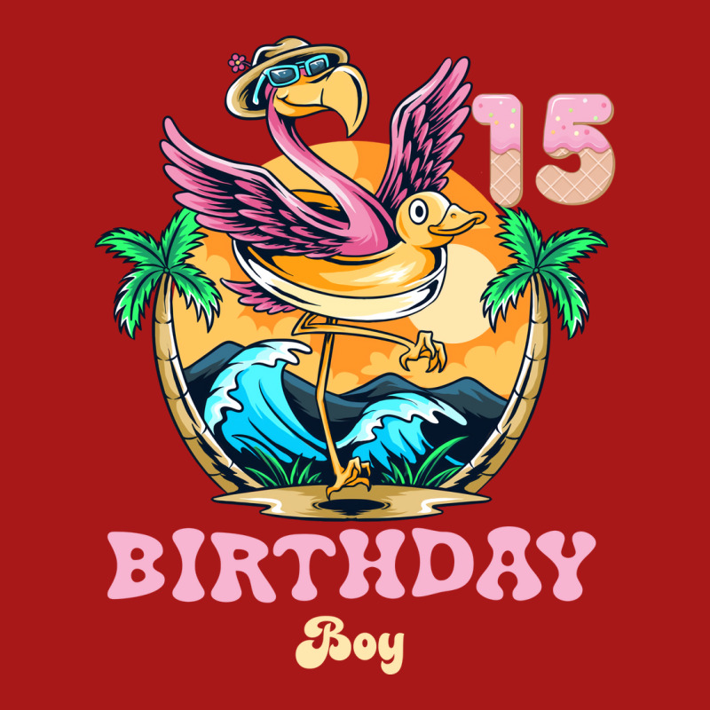 Cute Flamingo 15th Birthday Boy Vintage Hoodie & Jogger Set | Artistshot