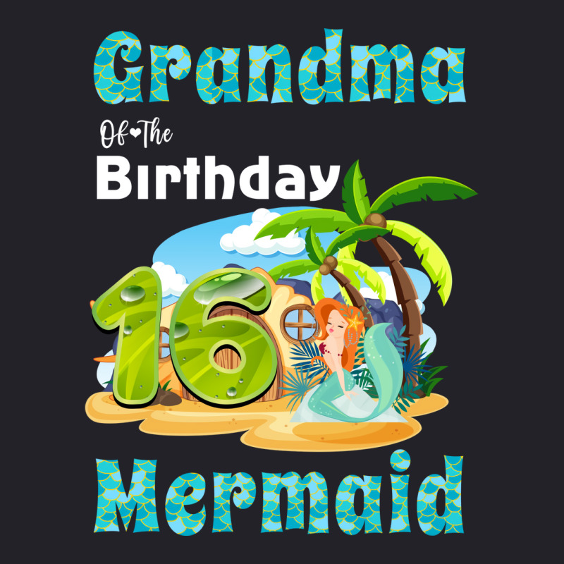 Cute Mermaid Gramma Of The 16th Birthday Trending Unisex Sherpa-lined Denim Jacket | Artistshot