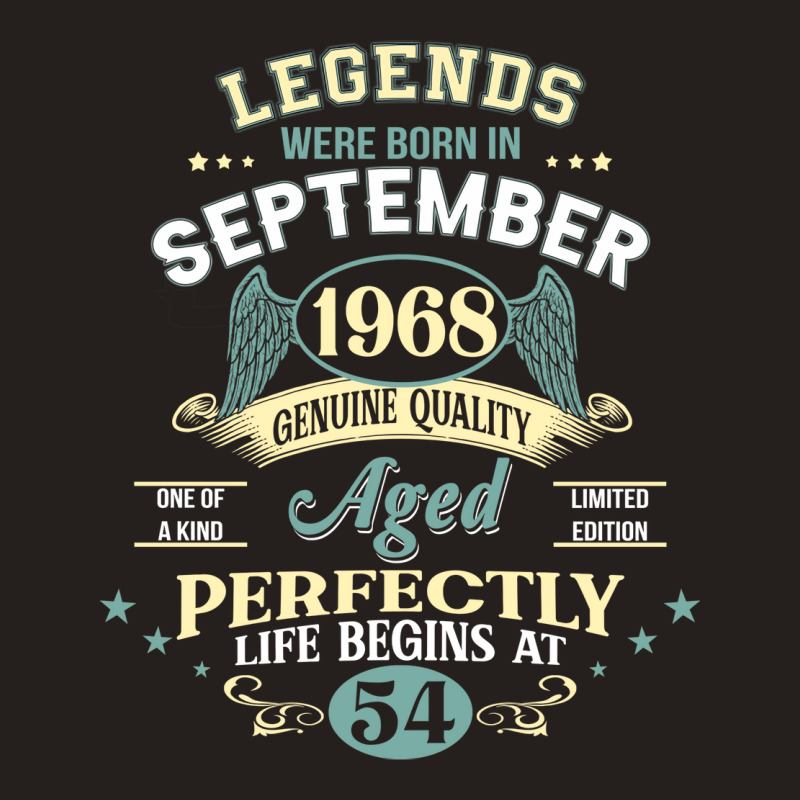 54th Birthday Decoration Legends Were Born In Sept Tank Top | Artistshot