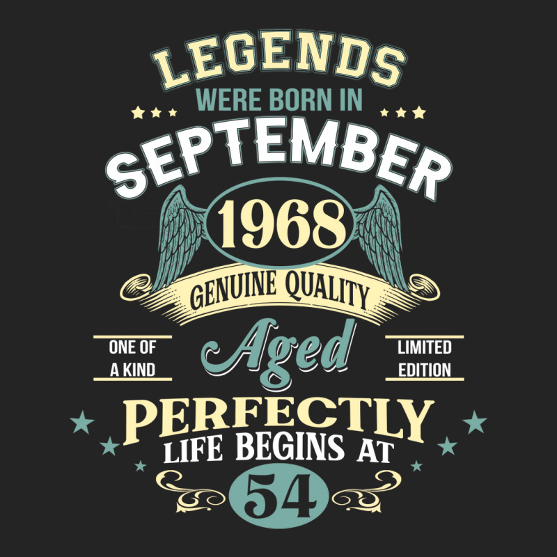 54th Birthday Decoration Legends Were Born In Sept 3/4 Sleeve Shirt | Artistshot