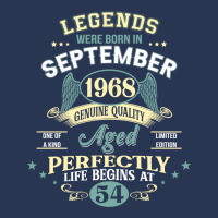 54th Birthday Decoration Legends Were Born In Sept Men Denim Jacket | Artistshot