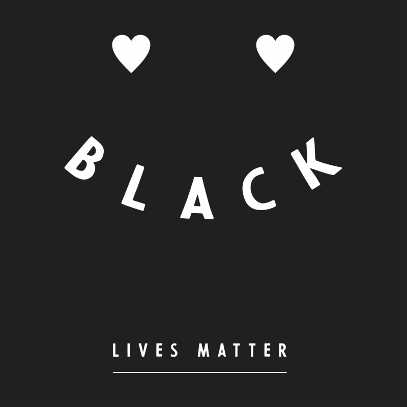 Simple Black Lives Matter In Black And White Letters - Protest Gifts T-Shirt by Diogo Calheiros | Artistshot