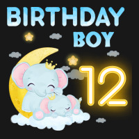 Cute Elephant 12th Birthday Boy Hipster Flannel Shirt | Artistshot