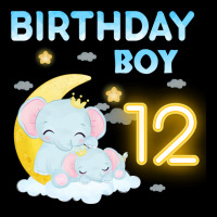 Cute Elephant 12th Birthday Boy Hipster Pocket T-shirt | Artistshot