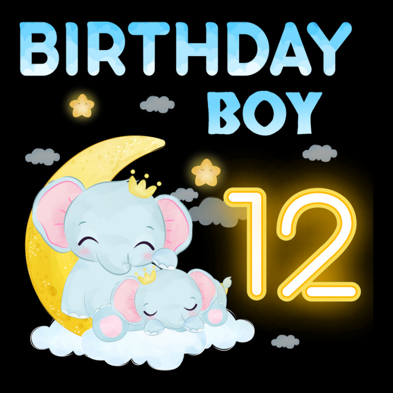 Cute Elephant 12th Birthday Boy Hipster Pocket T-shirt | Artistshot