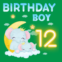 Cute Elephant 12th Birthday Boy Hipster Crewneck Sweatshirt | Artistshot