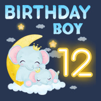 Cute Elephant 12th Birthday Boy Hipster Men Denim Jacket | Artistshot