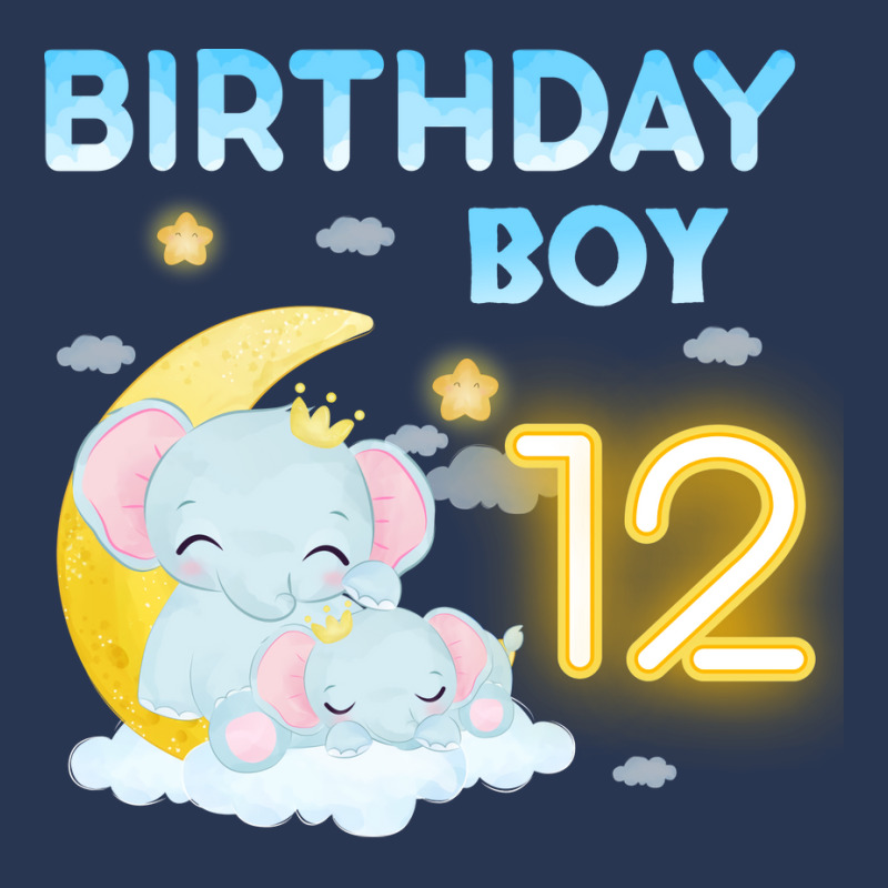 Cute Elephant 12th Birthday Boy Hipster Men Denim Jacket | Artistshot