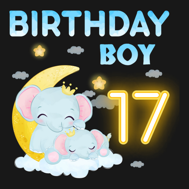 Cute Elephant 17th Birthday Boy Red Flannel Shirt | Artistshot