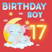 Cute Elephant 17th Birthday Boy Red Tank Top | Artistshot