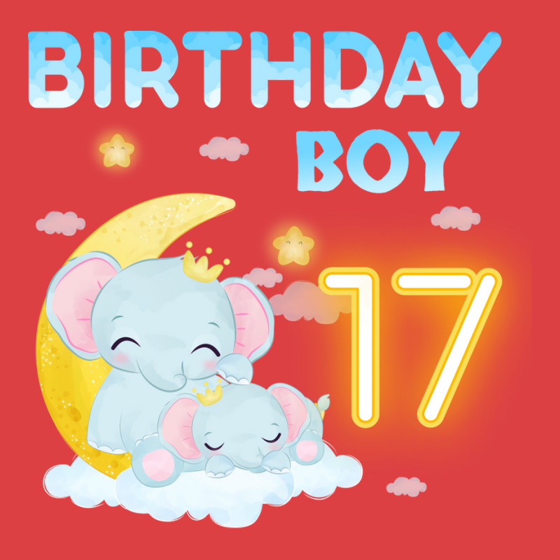 Cute Elephant 17th Birthday Boy Red Tank Top | Artistshot