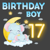 Cute Elephant 17th Birthday Boy Red Vintage T-shirt | Artistshot