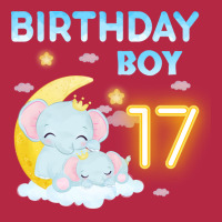 Cute Elephant 17th Birthday Boy Red Champion Hoodie | Artistshot