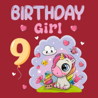 Cute Unicorn 9th Birthday Girl Blue Long Sleeve Shirts | Artistshot