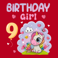 Cute Unicorn 9th Birthday Girl Blue Classic T-shirt | Artistshot