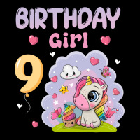 Cute Unicorn 9th Birthday Girl Blue Fleece Short | Artistshot