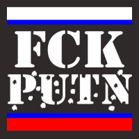 Fuck Putin Fck Putin Flag Shots In White Racerback Tank | Artistshot