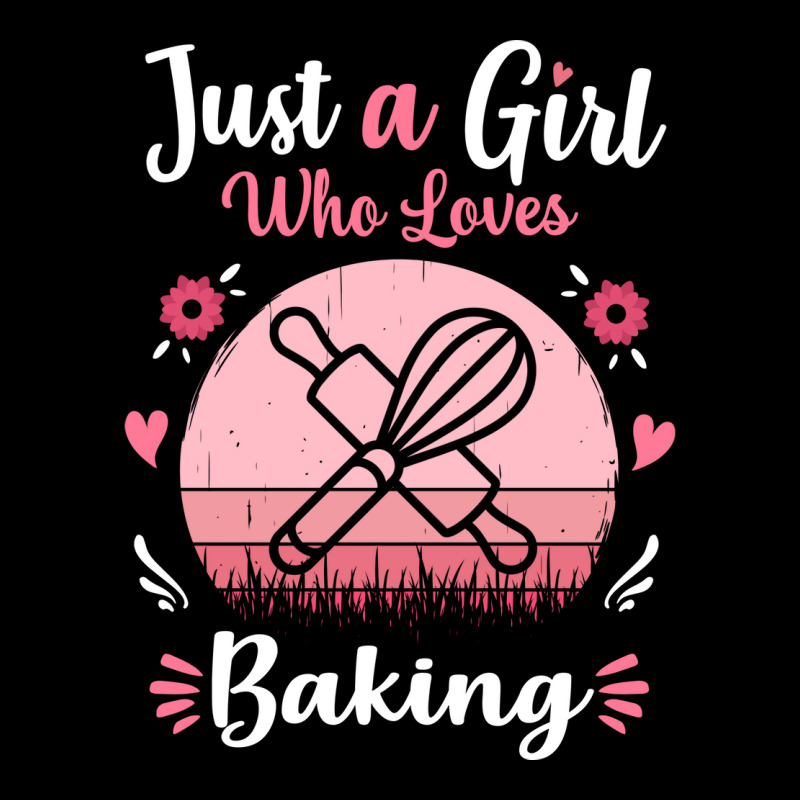 Just A Girl Who Loves Baking Pink Retro Vintage Gi Fleece Short by gorjejezlomx | Artistshot