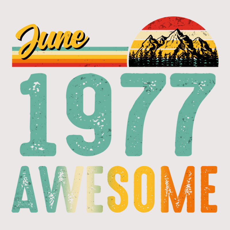 June 1977 Birthday Gift  Vintage June 1977 Awesome Pocket T-shirt | Artistshot