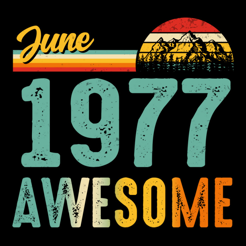 June 1977 Birthday Gift  Vintage June 1977 Awesome Zipper Hoodie | Artistshot