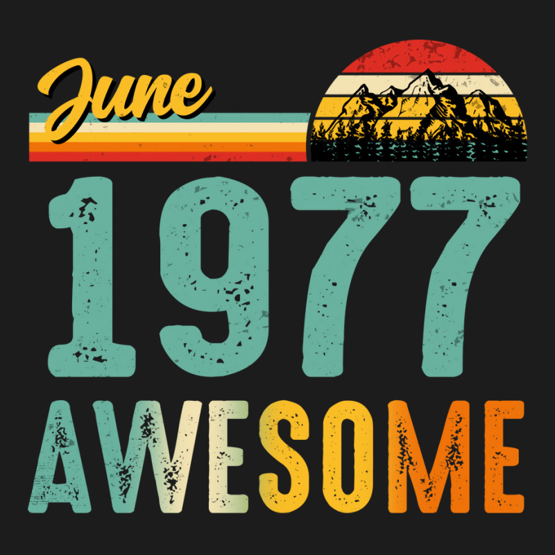 June 1977 Birthday Gift  Vintage June 1977 Awesome Hoodie & Jogger Set | Artistshot