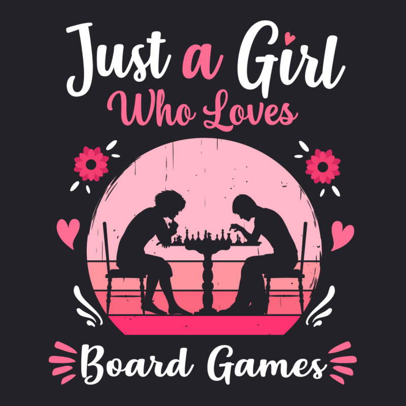 Just A Girl Who Loves Board Games Pink Retro Vinta Unisex Sherpa-lined Denim Jacket | Artistshot