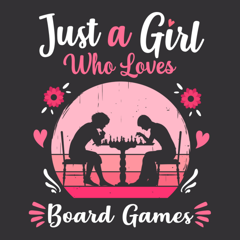 Just A Girl Who Loves Board Games Pink Retro Vinta Vintage Hoodie | Artistshot