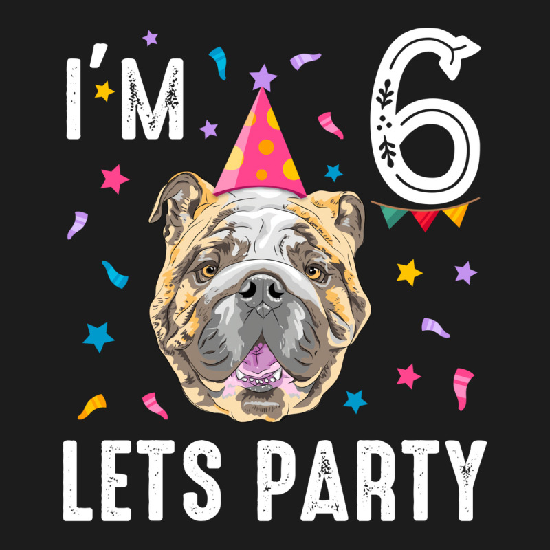 Lets Party 6th Birthday With English Bulldog Cool Hoodie & Jogger Set | Artistshot