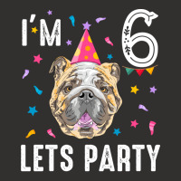 Lets Party 6th Birthday With English Bulldog Cool Champion Hoodie | Artistshot