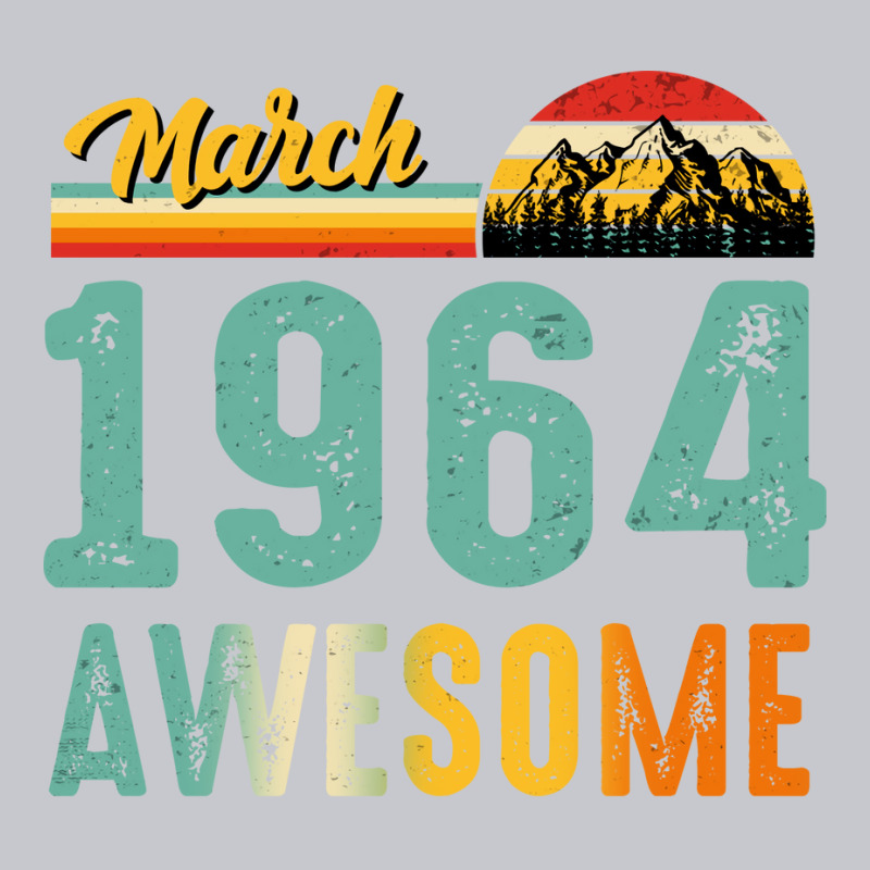 March 1964 Birthday Gift  Vintage March 1964 Aweso Unisex Jogger | Artistshot