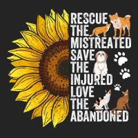 Dog Rescue Sunflower Rescue The Mistreated Nostalg 3/4 Sleeve Shirt | Artistshot