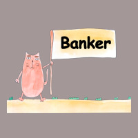 Banker Profession Work Job Cat Shows A Banner With Vintage Short | Artistshot