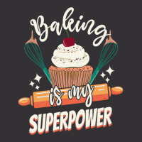 Baking Is My Superpower Funny Cupcake Cake Pastry Vintage Hoodie And Short Set | Artistshot