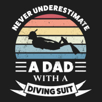 Dad With A Diving Suit Gift Fathers Day Cool Classic T-shirt | Artistshot