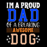 Im A Proud Dad Of A Freaking Awesome Dog Aesthetic Men's Long Sleeve Pajama Set | Artistshot