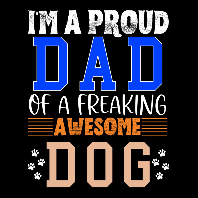 Im A Proud Dad Of A Freaking Awesome Dog Aesthetic Men's Long Sleeve Pajama Set | Artistshot