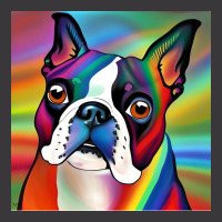 Boston Terrier Rainbow Painting Trending Boy Ladies Curvy T-shirt | Artistshot