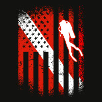 American Diver Down Flag Us Flag Dive Travel Scorecard Crop Tee | Artistshot