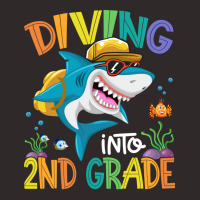 Diving Into 2nd Grade Shark Backpack Back To Schoo Racerback Tank | Artistshot