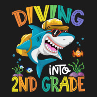 Diving Into 2nd Grade Shark Backpack Back To Schoo Hoodie & Jogger Set | Artistshot