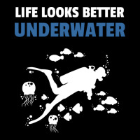 Life Looks Better Underwater Diving Diver Yellow 7 Men's 3/4 Sleeve Pajama Set | Artistshot