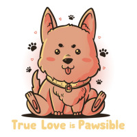 True Love Is Pawsible Dog Pet Lover Gift Girl Musi Men's T-shirt Pajama Set | Artistshot