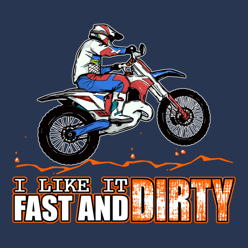 Fast And Dirty Funny Dirt Bike Mx Motocross Adult Men Denim Jacket by hutormbuyie6 | Artistshot