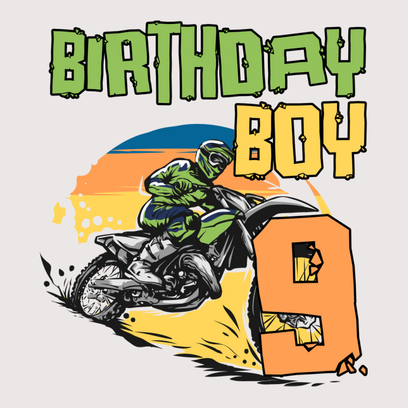 9 Year Old Dirt Bike Birthday Party Motocross Mx 9 Pocket T-shirt | Artistshot