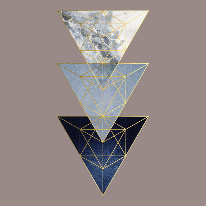 Navy And Gold 3 Triangles Vintage T-Shirt by akinwanaroa4 | Artistshot