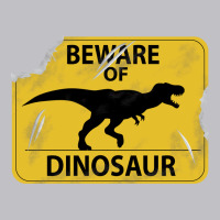 Damaged Beware Of Dinosaur Sign Girl Pocket T-shirt | Artistshot